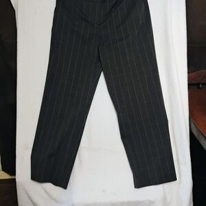 Elegant Black Pinstripe Women's Trousers